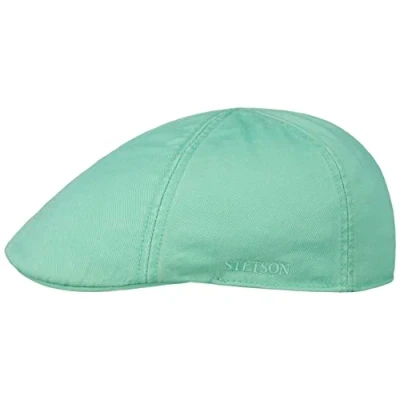 Imagen de Stetson Gorra Texas Cotton con protección UV 40+ Plana de algodón Unicolor Primavera/Verano Verde Menta XL (60 61 cm)
