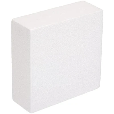 Imagen de DECORA POLYSTYRENE Square 20X20X7,5H Cuadrado de poliestireno, 20 x 7,5 cm, Polistirolo, Hueso, 7.5 cm