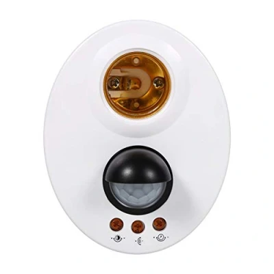 Imagen de Bombillas LED E27 Base, bulbo Sensor infrarrojo IR Luz de pared automática Porta lámparas Socket PIR Detector movimiento AC110V 250V