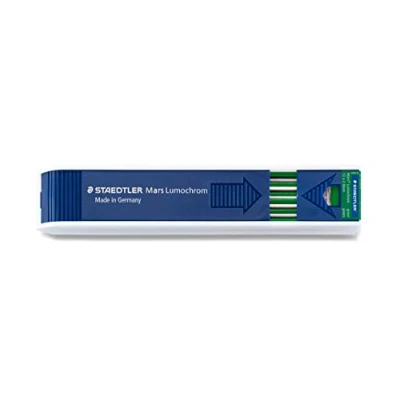 Imagen de Staedtler Mars Carbon 204 5. minas de recarga para portaminas. Caja con 12 color verde y graduación HB.