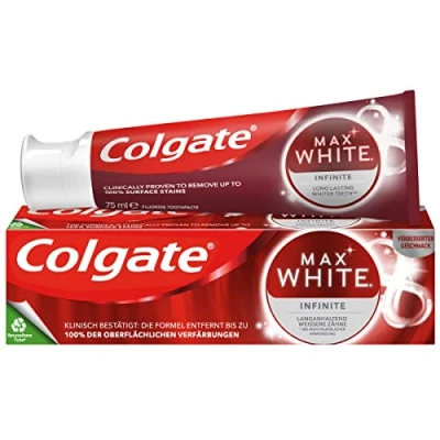 Imagen de Colgate Pasta de dientes Max White Infinite, 75 ml, blancos larga duración