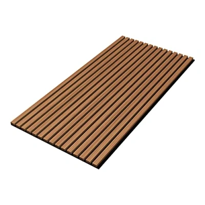 Imagen de NEU.HOLZ Set de 8x Paneles Pared Acústicos Revestimiento Paredes Listones Decorativos en MDF y Fieltro 120 x 60 2 cm (5,76 m²) Color Teca