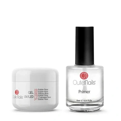 Imagen de UV gel Builder Rose 15ml + Primer sin acido Para uñas de Outlet Nails