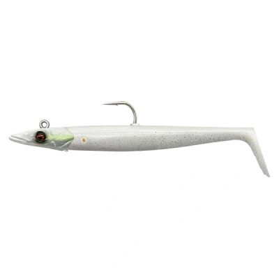 Imagen de Savage Gear Sandeel V2 72496 Señuelo de hundimiento (14 cm, 33 g), Color Blanco