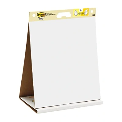 Imagen de Post It Notas Para Reuniones Super Sticky, Paquete de 1 Bloc Notas, con 20 Hojas, 584x508 mm, Color Blanco, Compartir Ideas y Presentar Visualmente