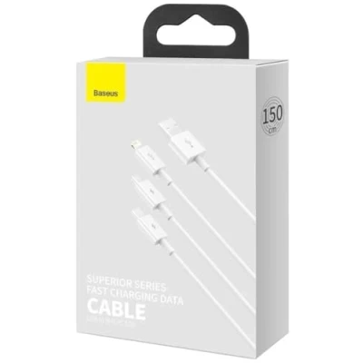 Imagen de Baseus Superior CAMLTYS 02 Cable USB para cargar blanco