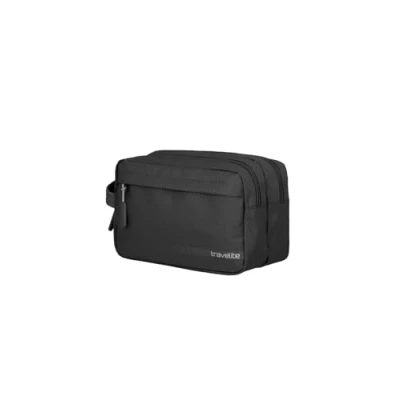 Imagen de travelite Bolsa de Aseo para Equipaje Mano, Serie Kick Off: práctica Vacaciones y Deportes, 26 cm, 5 litros, Negro, Kulturtasche Neceser, cm