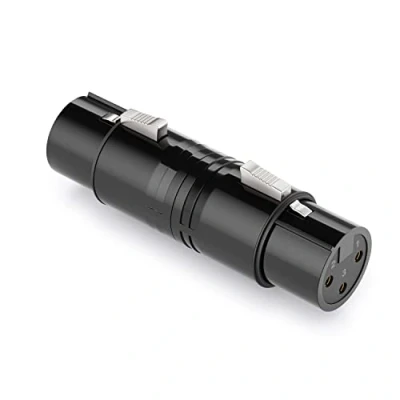 Imagen de deleyCON Cable de Audio XLR Adaptador Acoplamiento Conector Clavija a para 3 Pines Altavoz Micrófono Mezclador Instrumentos Musicales Estudio Grabación