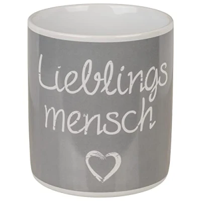 Imagen de Out of the blue Taza XXL «Lieblingsmensch» de gres en caja regalo, 850 ml, 1 unidad (1 unidad)