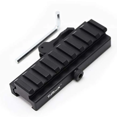 Imagen de TRIROCK Quick Detach Tactical 9 Slots Picatinny Riser Scope Lever Mount Base Adapter Fits 20mm Rails Black