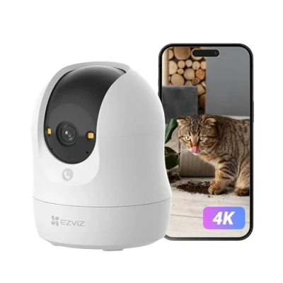 Imagen de EZVIZ Cámara Vigilancia WiFi Interior Cubertura 360, 4K Camara Humana/Mascotas, Visión Nocturna, Audio Bidireccional, Detección de Movimiento, Control Remoto, C6N G1