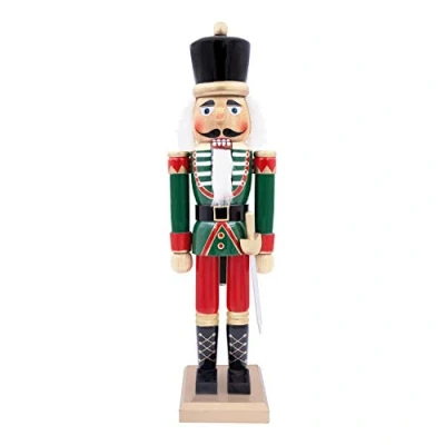 Imagen de The Christmas Workshop 84560 Figura de Soldado Cascanueces Madera en Soporte, 50 cm Alto, Multicolor