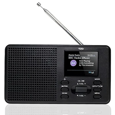 Imagen de XORO Dab 142 Radio Digital portátil, recepción FM y Dab+, Memoria de emisora, función RDS, Despertador, Bluetooth, batería Red, Antena telescópica
