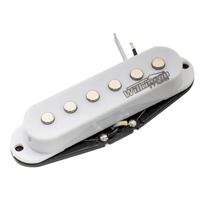 Imagen de Wilkinson High Output Cerámica Pastillas de Bobina Simple Pastilla del Mástil para Guitarra Estilo Strat, Blanco