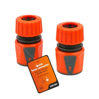 Imagen de MIVOS 2 Conectores Rápidos para Manguera de Jardín Acoplamiento 1/2&quot; (13 mm) Piezas Conexión Inicio y Extremo la