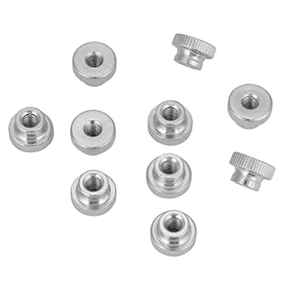 Imagen de M3 M4 M5 M6 M8 M10 Acero al carbono niquelado a mano Apriete las tuercas moleteadas del pulgar con tuercas(M3（10pcs）)