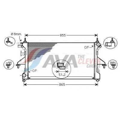 Imagen de PRASCO PEA2309 Radiador, refrigeración del motor Aluminio 780 377 34 Con acoplamientos rápidos Aletas unidas mecánicamente