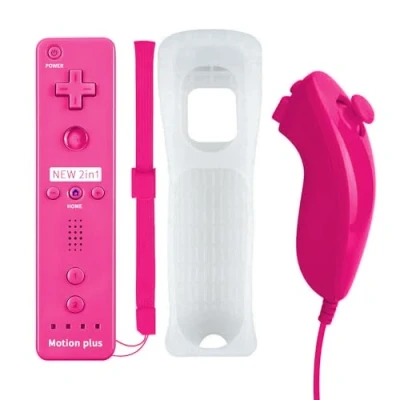 Imagen de QUMOX 2in1 Remote MotionPlus Controller Mandos + Nunchuk para Wii