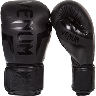 Imagen de Venum Elite Guantes de Boxeo, Unisex Adulto, Negro Matte/Negro, 16 oz