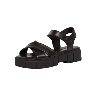 Imagen de Tamaris Mujer 1 28242 20, Sandalia, Piel Negra, 36 EU