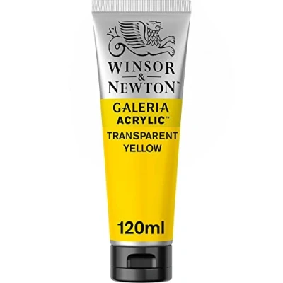 Imagen de Winsor &amp; Newton Pintura Acrílica , 120 ml, Amarillo (Transparent Yellow)