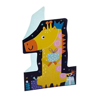 Imagen de Hallmark Tarjeta de primer cumpleaños divertido diseño troquelado