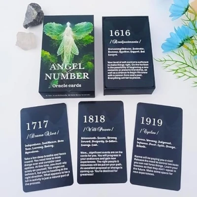 Imagen de QCFQCF tarjetas de oráculo con números ángel, para principiantes, afirmación te dicen cómo vivir tu vida la mejor manera