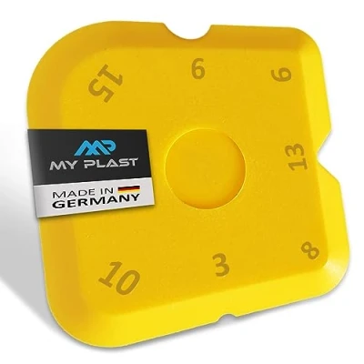 Imagen de My Plast Alisador de juntas espátula profesional para silicona, silicona y acrílicas, perfectas (alisador nº 5 amarillo 15 unidades)