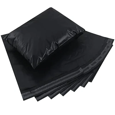 Imagen de huruirui 32x45cm Bolsas para Envíos de Plástico Paquetes Enviosde Negro Polietilen 100pcs/C3 Envios Ropa Impermeable Opacas Autoadhesivo Sobres Correo