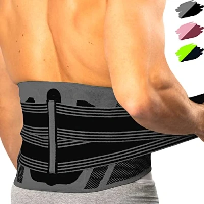 Imagen de Feel Recovery Faja Lumbar Hombre/Mujer Ortopédica para Trabajo y Deporte Cinturón Ciática, Hernia de Disco, Lumbago, Escoliosis Alivio del Dolor Espalda (Negro, Medium)
