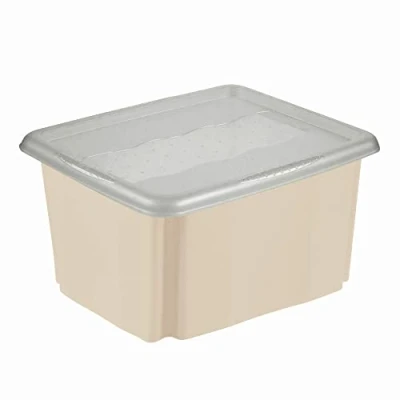 Imagen de keeeper Caja de almacenaje, capacidad 7 Litros, 35x20,5x15, Crema colección Emil&amp;Emilia