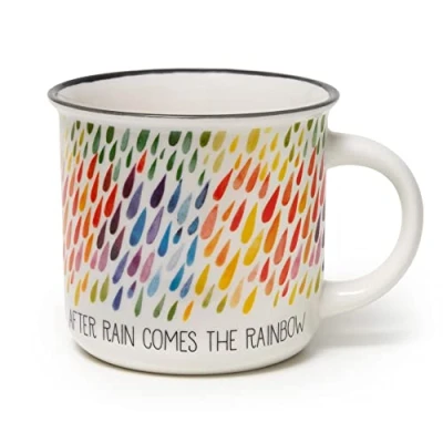 Imagen de Legami Cup Puccino, taza de porcelana New Bone China, tema After Rain, Take a Break Collection, capacidad 350 ml, lavable en lavavajillas, apto para microondas (0049)