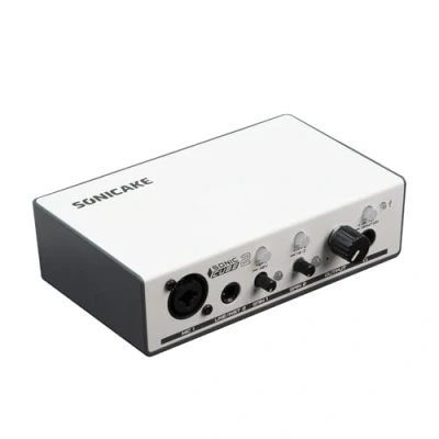 Imagen de SONICAKE Interfaz de audio Preamplificador analógico profesional dos canales con rango dinámico y rendimiento distorsión Modelado digital Efectos DSP Sonic Cube II