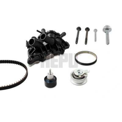 Imagen de HEPU PK06870 bomba de Agua + Kit Distribucion termostato montado en agua, con tornillos, juego tornillos
