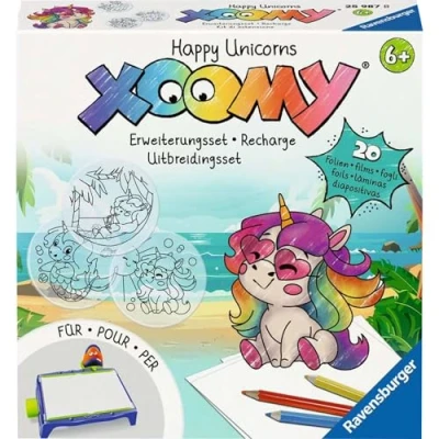 Imagen de Ravensburger Happy Unicorns 25987 Kit de ampliación Midi o Maxi, extensión Xoomy con 20 diseños nuevos (25987)