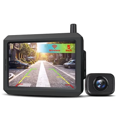 Imagen de AUTO VOX Camara Marcha Atras con Monitor LCD de 5&#039;&#039; Asistente Aparcamiento Inalámbrico, Cámara Seguridad, IP68 Resistente al Agua, Excelente Visión Nocturna