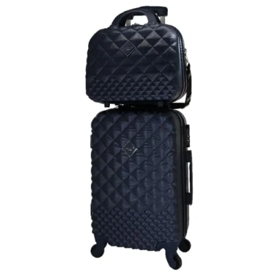 Imagen de Camomilla Juego 2 Piezas Maletas, Trolley (40 lt.) + Neceser (15 lt.), Material Rígido, Ruedas Pivotantes, Color Azu Noche