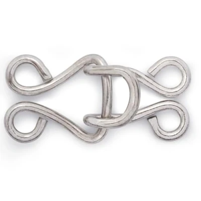 Imagen de Prym Gancho Ojos y corsé, Color Plateado Hooks and Eyes, Silver, Nr. 13, groß, silberfarbig, 6 Stück