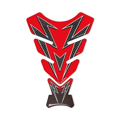Imagen de Protector de depósito adhesivo 3D para moto Colors, rojo, 13 x 19 cm