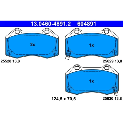 Imagen de Juego de pastillas ATE 13.0460 4891.2