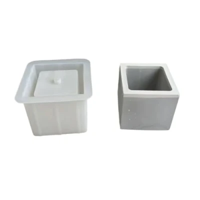 Imagen de moldes cuadrados de silicona para macetas, suculentas, resina, hexagonales hormigón, fundición