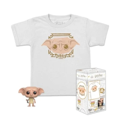 Imagen de Funko Pocket Pop! &amp; tee: Harry Potter Dobby para Chicos Medium Camiseta, Franela Ropa con Minifigura de Vinilo Coleccionable Idea Regalo Juguetes y Camiseta Manga Corta