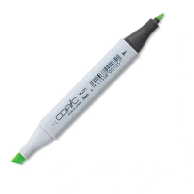 Imagen de Copic Classic YG01, Verde Bice, Rotulador Doble con Punta Media y Fina
