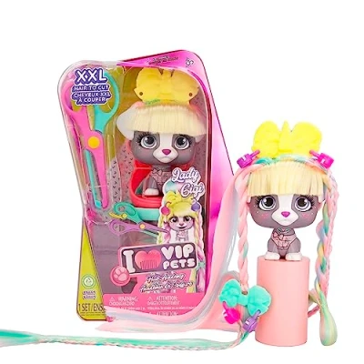 Imagen de VIP Pets Hair Academy Lady Gigi Collezionabili Cagnolini con i Capelli XXL per Acconciare, Tagliare e Fare Extension di Capelli, Ottimale Bambini Bambine 4 anni o più
