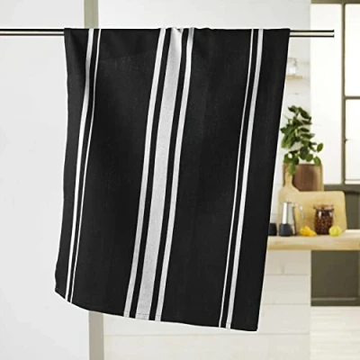Imagen de Douceur d&#039;Intérieur contadores Paño de Cocina, Algodón, Negro, 50 x 70 cm