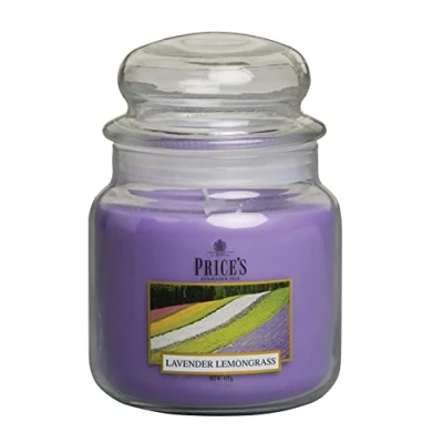 Imagen de Price&#039;s Vela mediana de lavanda y limoncillo Dulce, deliciosa, fragancia calidad Aroma larga duración Hasta 90 horas combustión