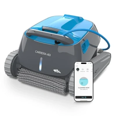 Imagen de Dolphin Carrera 40i Robot limpiafondos Piscina automático Sube Paredes, para Piscinas enterradas de 12m