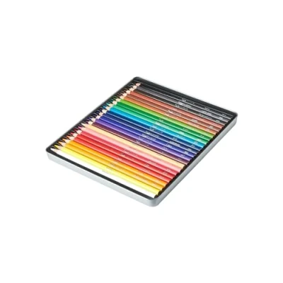 Imagen de Amazon Basics Lápices de Colores en caja lata, 24 Unidad, surtidos
