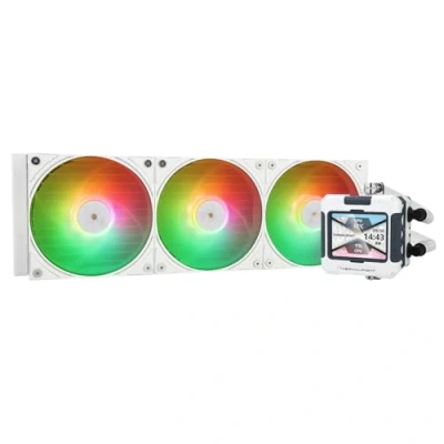 Imagen de Thermalright FW 360 Blanco ARGB CPU refrigeración por agua con 3 ventiladores PWM, pantalla LCD IPS 320 x 240, AIO 360, enfriador líquido para AMD/Intel PC Aio: AM4/AM5/LGA1700