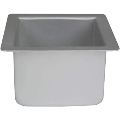 Imagen de PME Cuadrado Molde para Pastel de Aluminio, Plateado, 6 x 4 Pulgadas